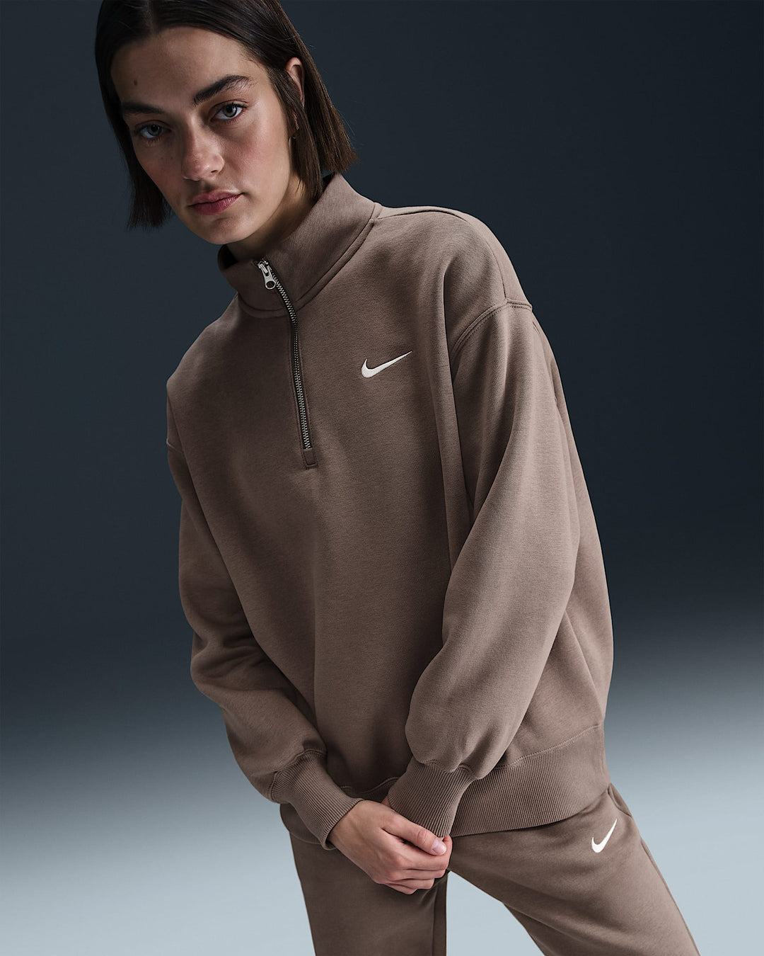 Nike Sportswear Phoenix Fleece Women's Oversized 1/4-Zip Long Sweatshirt