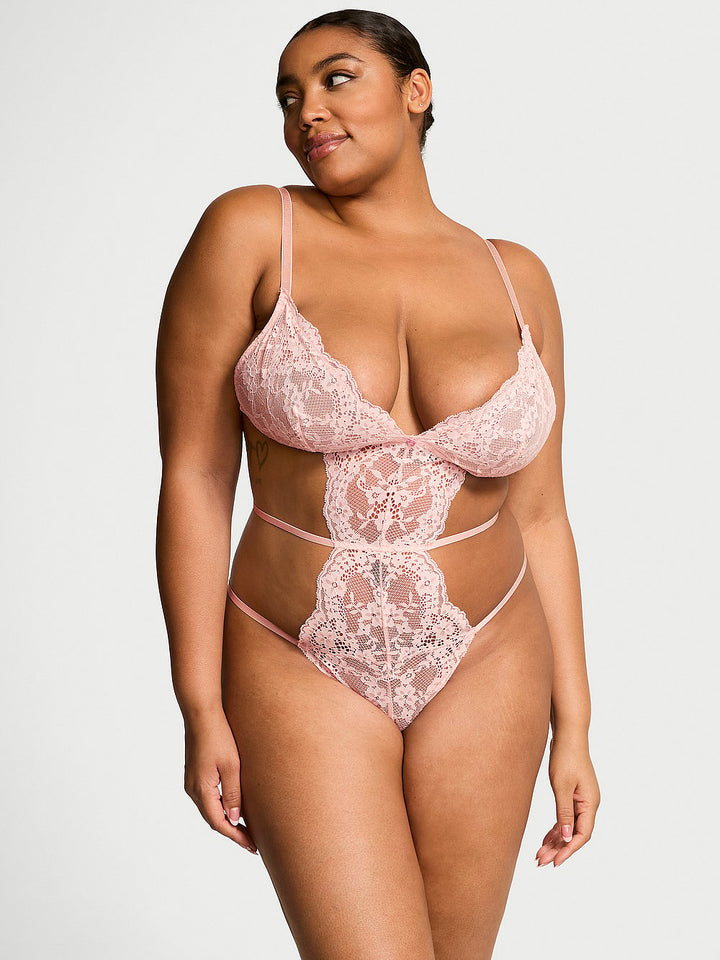 Victoria's Secret Dream Angels Dare to Dream Lace Strappy Triangle Teddy