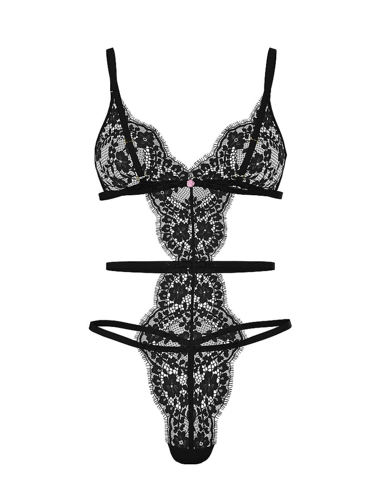 Victoria's Secret Dream Angels Dare to Dream Lace Strappy Triangle Teddy