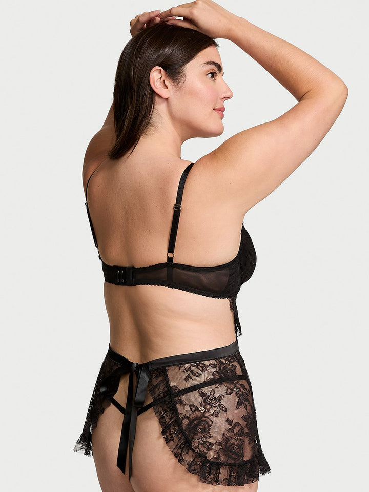 Victoria's Secret Very Sexy Wicked Unlined Rose Lace Apron Set