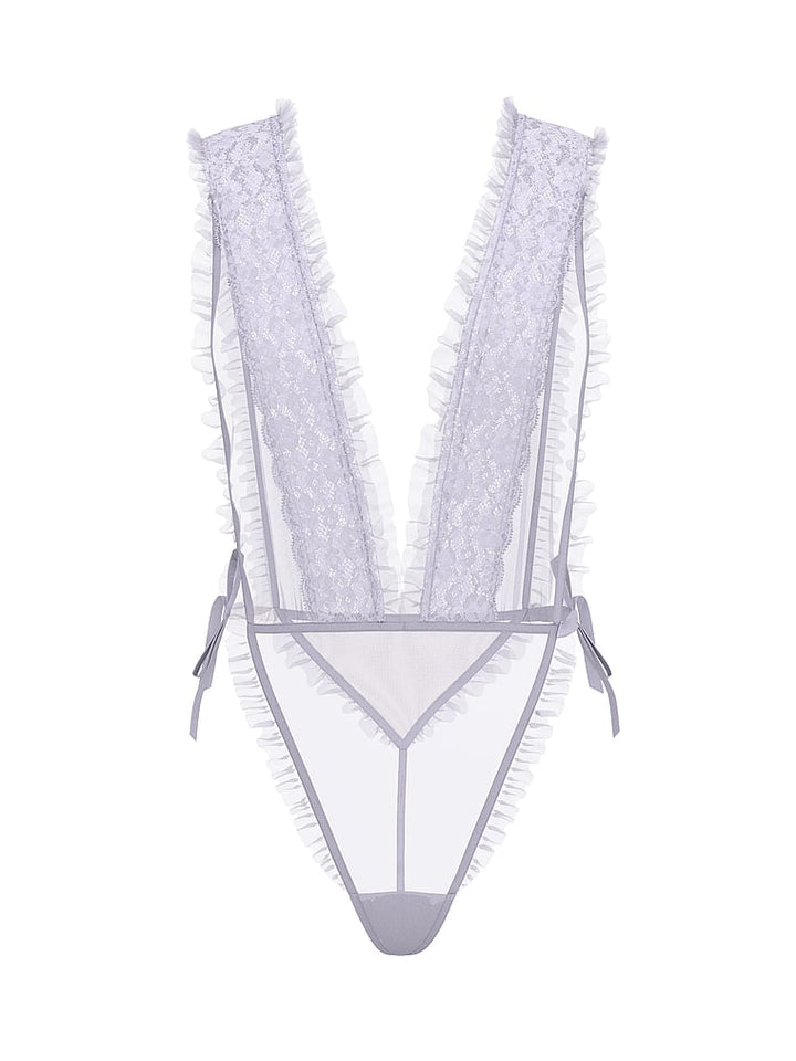 Victoria's Secret Dream Angels Dare to Dream Lace Sheer High-Leg Teddy