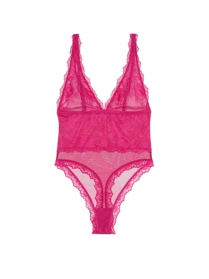 Victoria's Secret Very Sexy Sheer Rose Plunge Bodysuit