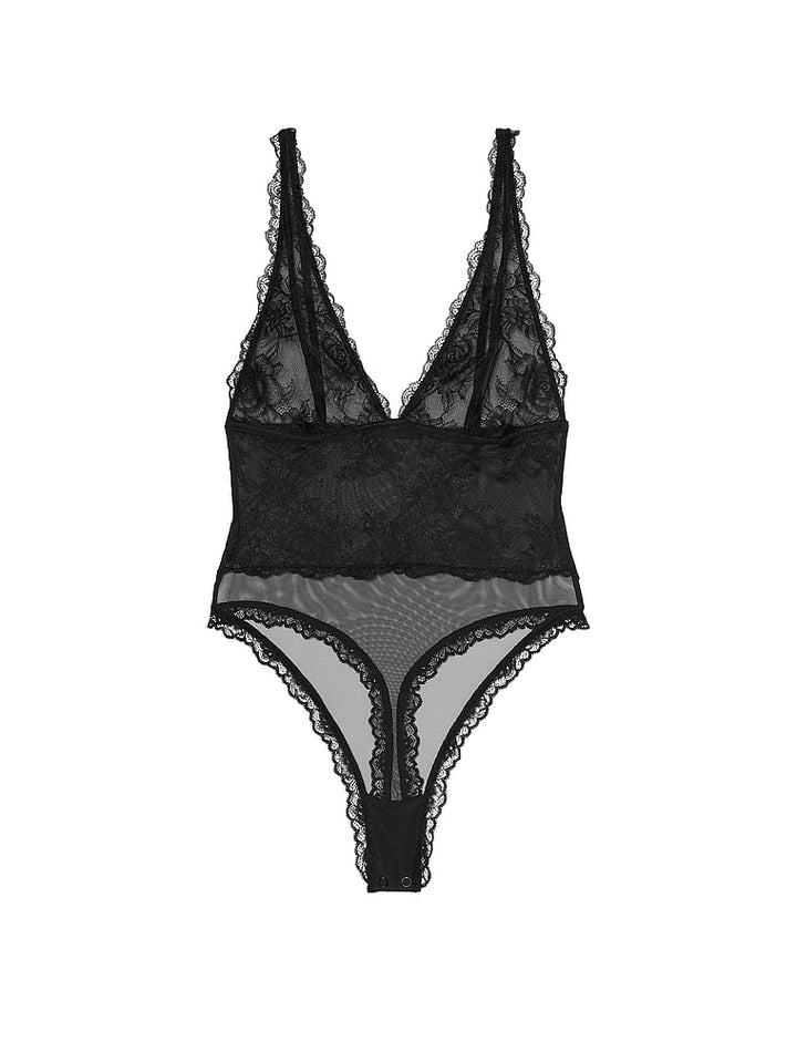 Victoria's Secret Very Sexy Sheer Rose Plunge Bodysuit