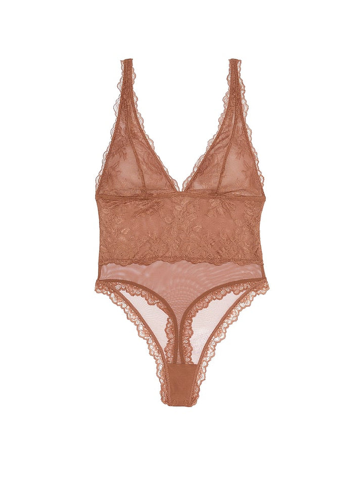 Victoria's Secret Very Sexy Sheer Rose Plunge Bodysuit
