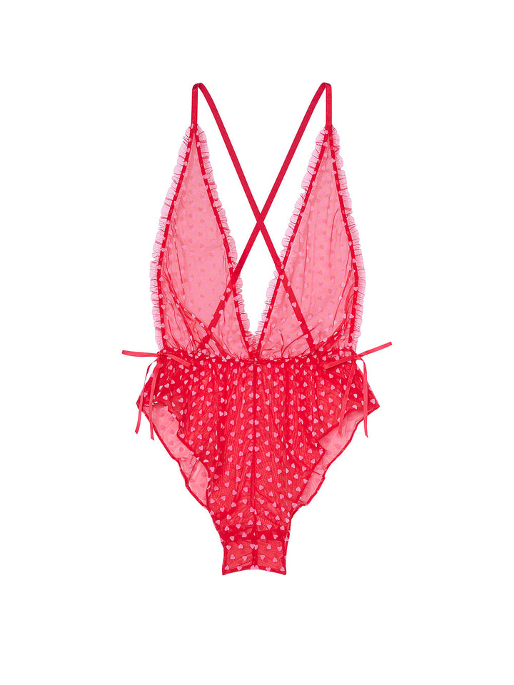 Victoria's Secret Tease Heart Mesh Romper