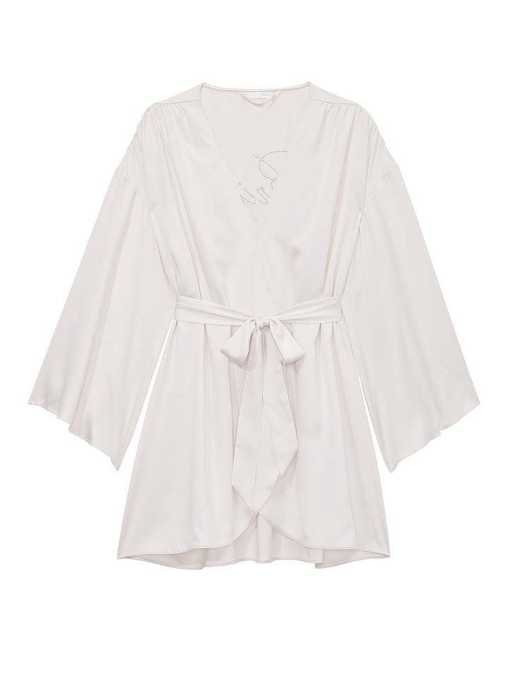 Victoria's Secret Bride Embellished Satin Short Robe