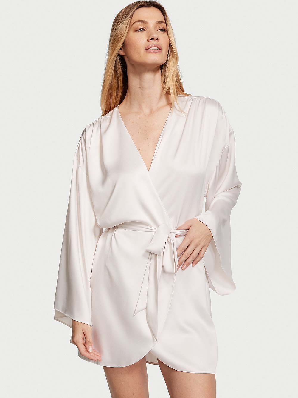 Victoria's Secret Bride Embellished Satin Short Robe