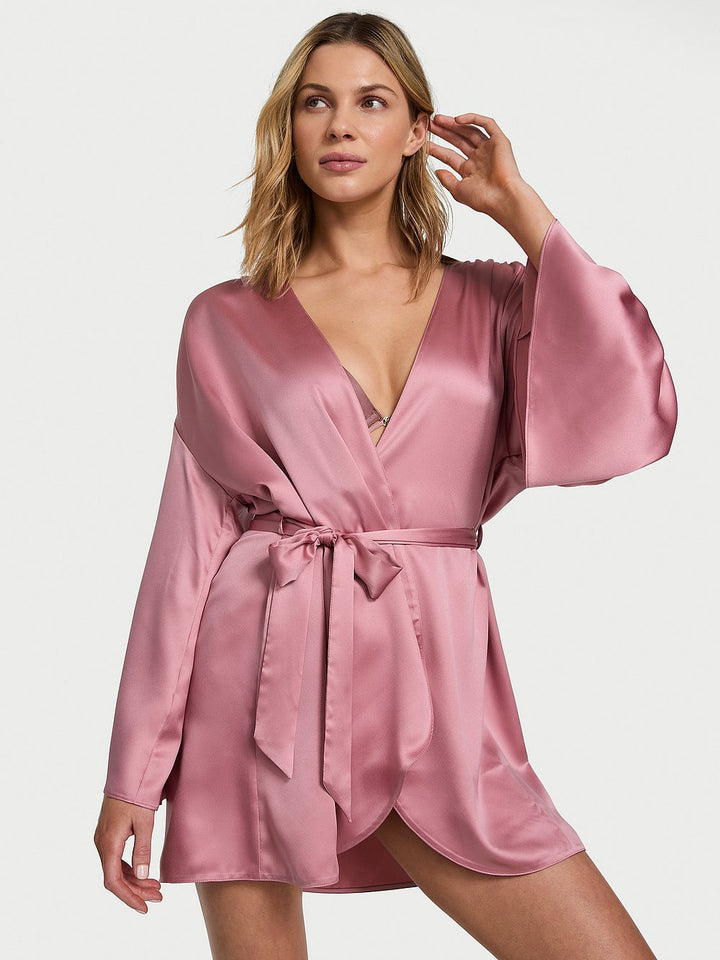 Victoria's Secret Bride Embellished Satin Short Robe