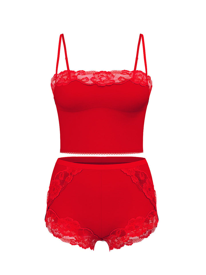 Victoria's Secret Modal Soft & Lace Trim Straight-Neck Cami Set