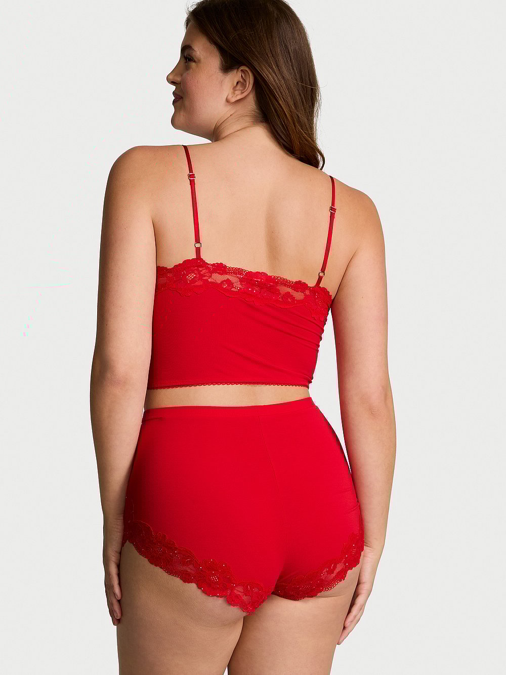 Victoria's Secret Modal Soft & Lace Trim Straight-Neck Cami Set