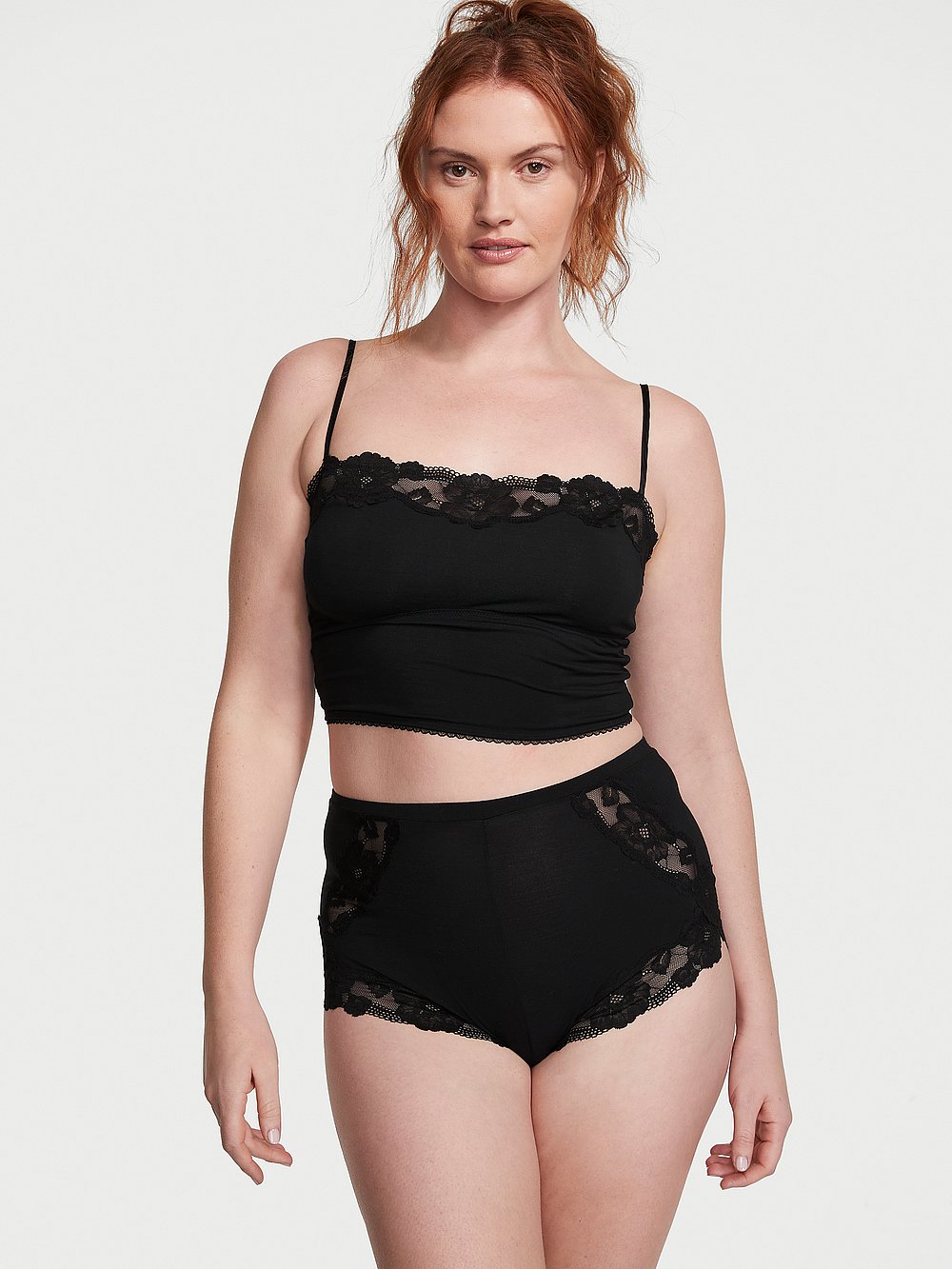 Victoria's Secret Modal Soft & Lace Trim Straight-Neck Cami Set