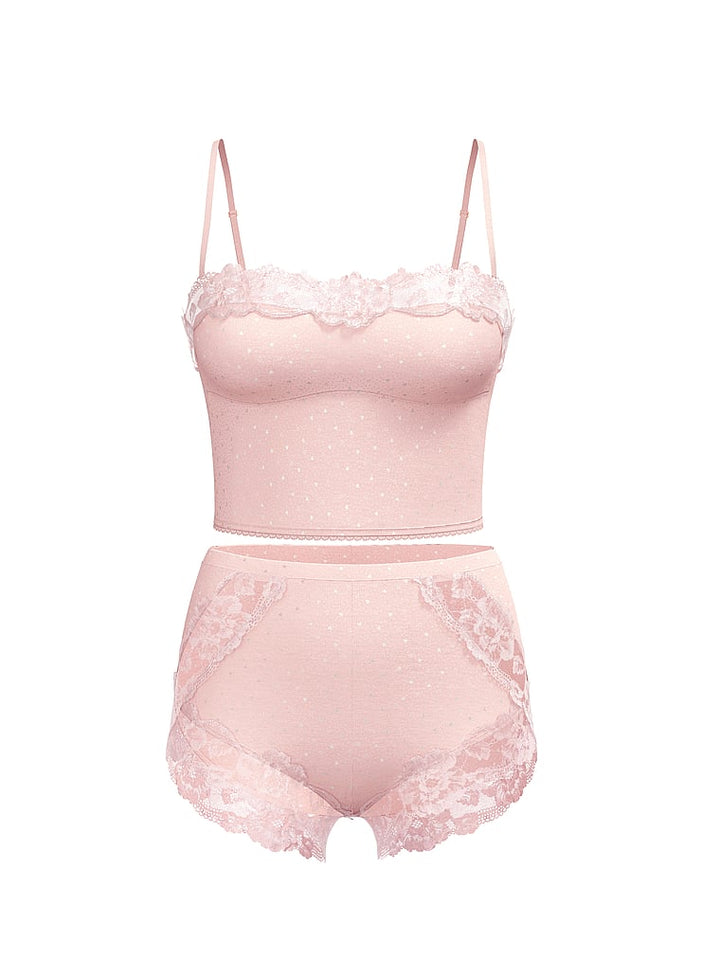 Victoria's Secret Modal Soft & Lace Trim Straight-Neck Cami Set