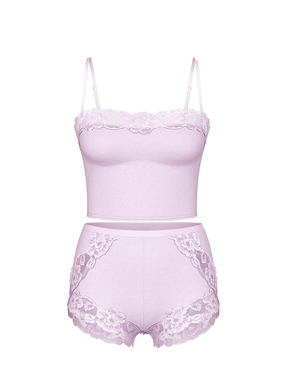 Victoria's Secret Modal Soft & Lace Trim Straight-Neck Cami Set