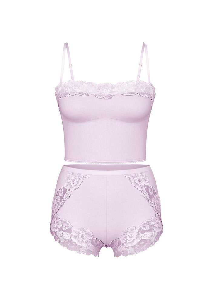 Victoria's Secret Modal Soft & Lace Trim Straight-Neck Cami Set
