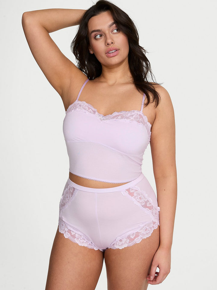 Victoria's Secret Modal Soft & Lace Trim Straight-Neck Cami Set