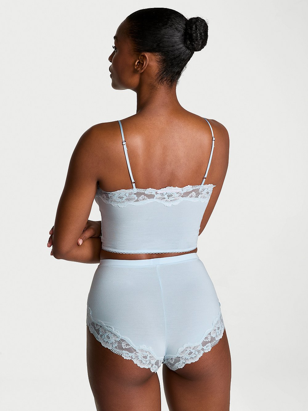 Victoria's Secret Modal Soft & Lace Trim Straight-Neck Cami Set
