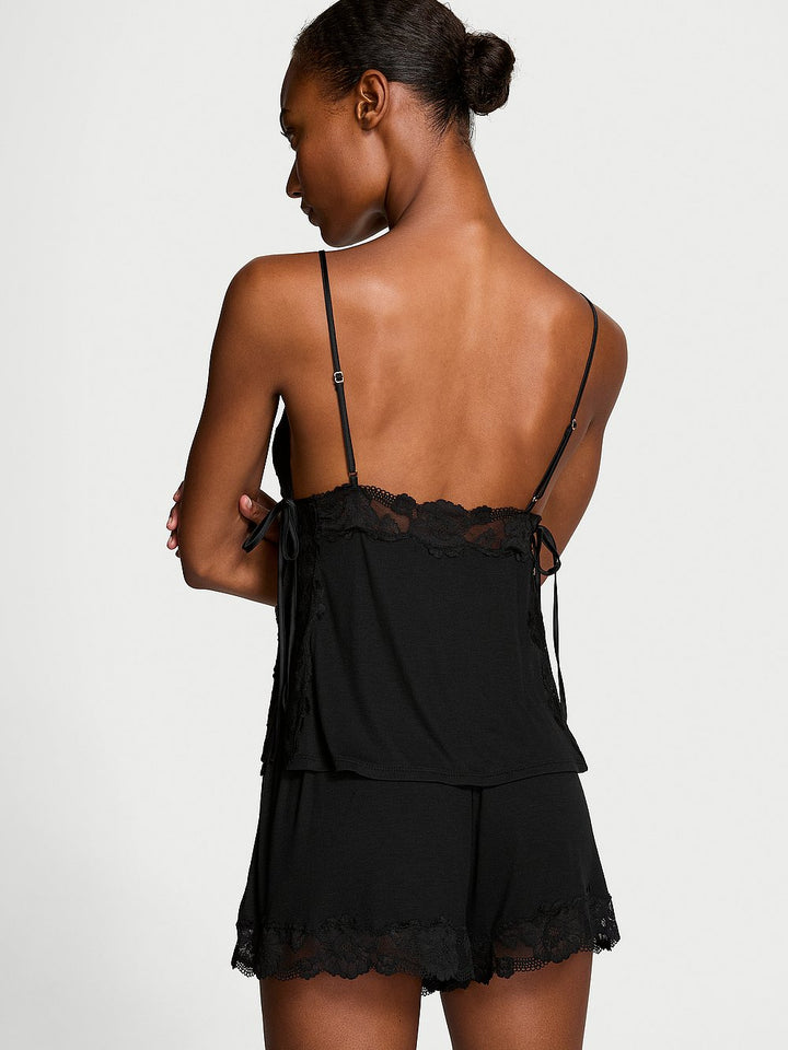 Victoria's Secret Ribbed Modal & Lace Cami Shorts Set