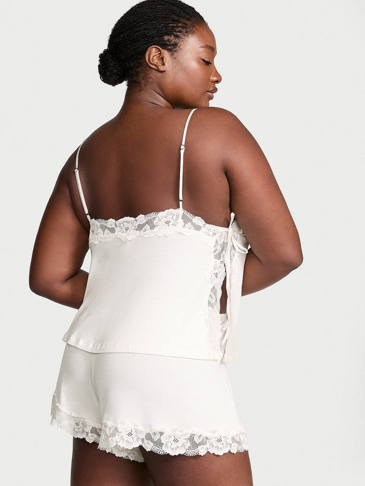 Victoria's Secret Ribbed Modal & Lace Cami Shorts Set