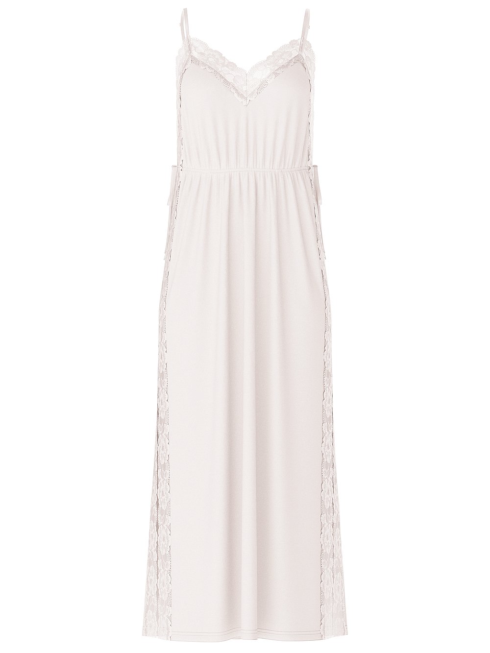 Victoria's Secret Ribbed Modal Lace-Trim Long Slip Dress