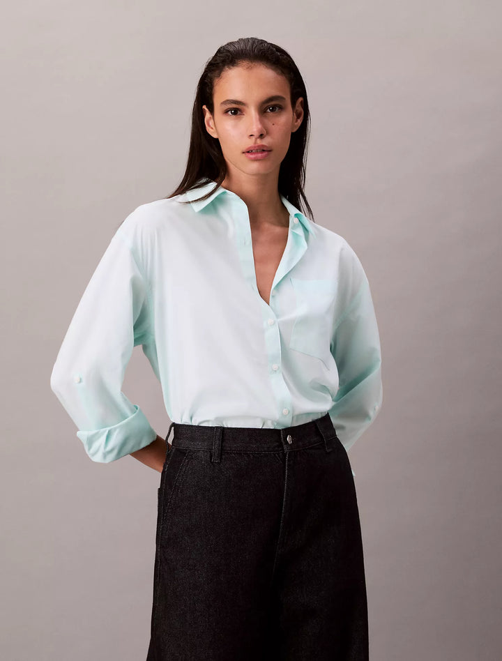 Calvin Klein Tencel Roll Tab Classic Button-Down Shirt