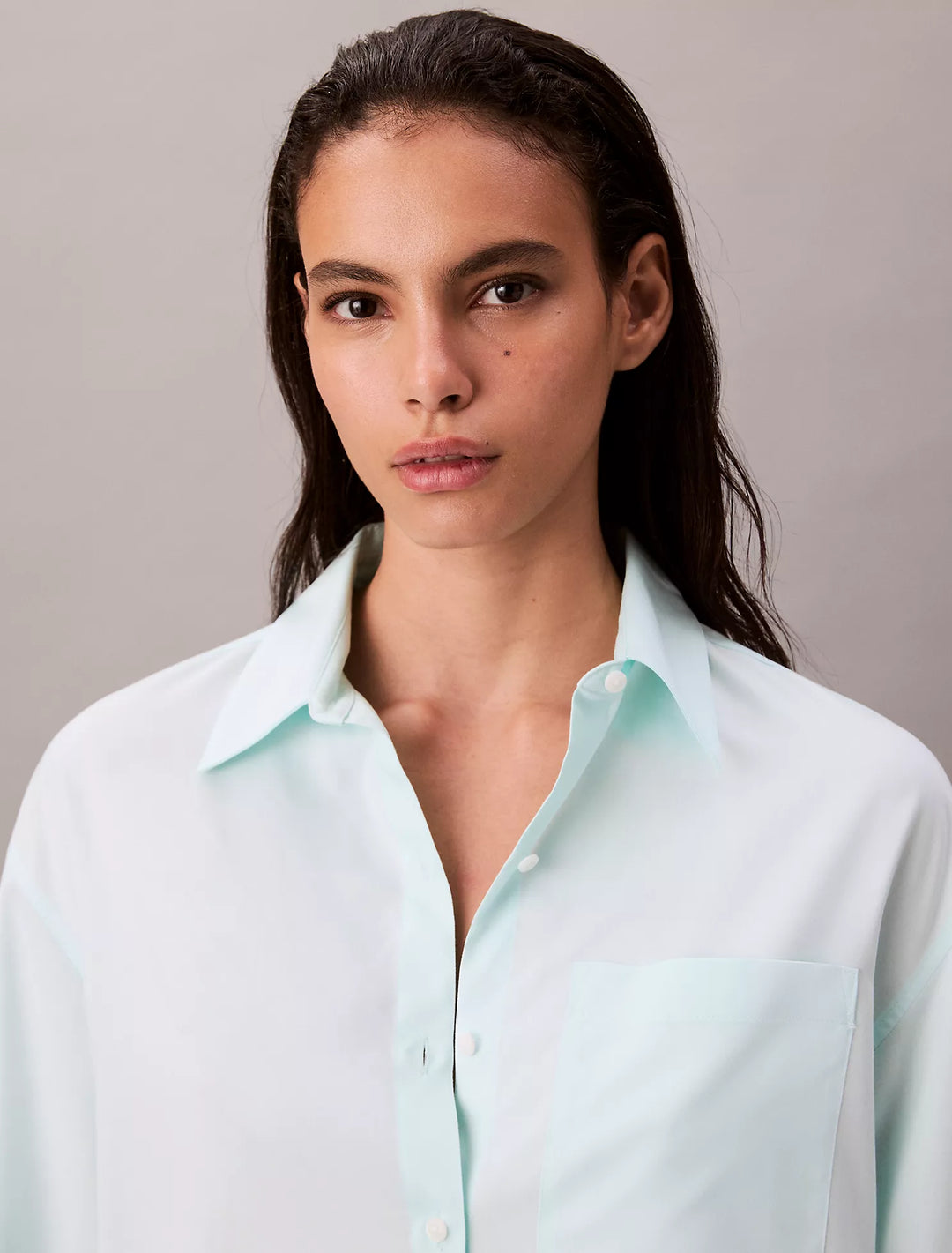 Calvin Klein Tencel Roll Tab Classic Button-Down Shirt