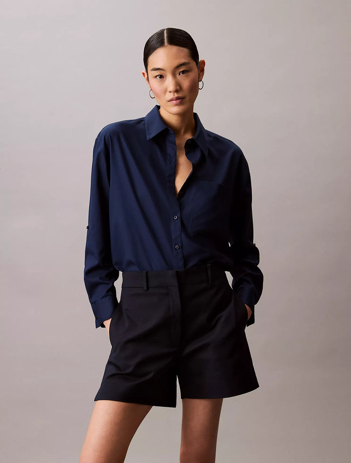 Calvin Klein Tencel Roll Tab Classic Button-Down Shirt