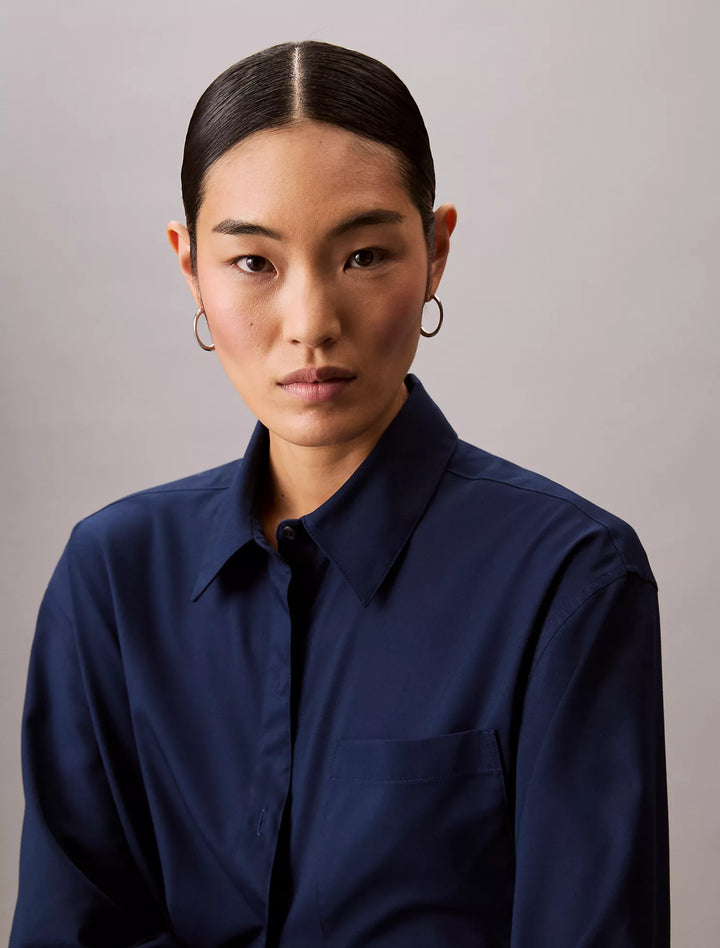 Calvin Klein Tencel Roll Tab Classic Button-Down Shirt