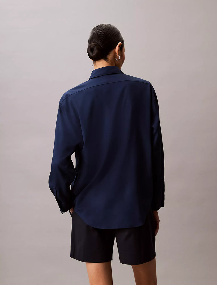 Calvin Klein Tencel Roll Tab Classic Button-Down Shirt