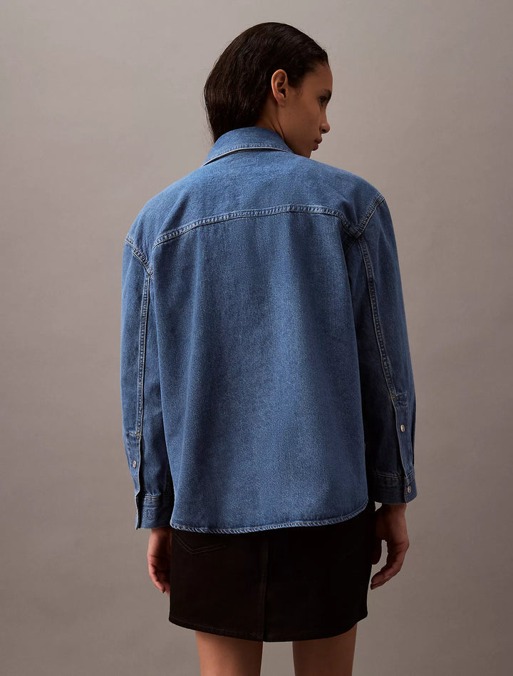 Calvin Klein Relaxed Denim Button-Down Shirt