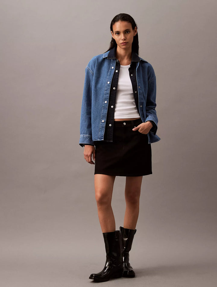 Calvin Klein Relaxed Denim Button-Down Shirt
