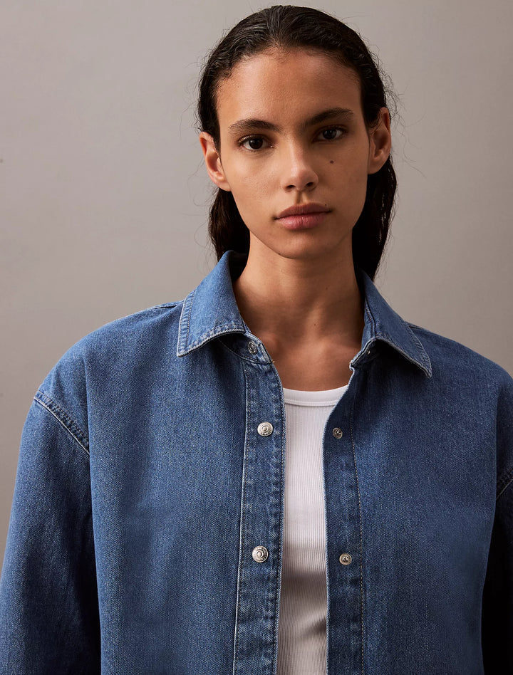 Calvin Klein Relaxed Denim Button-Down Shirt