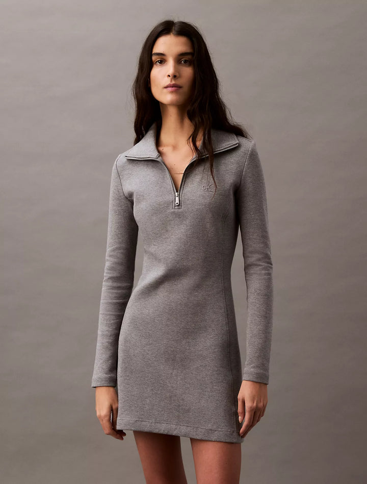 Calvin Klein Scuba Zip Collar Mini Dress