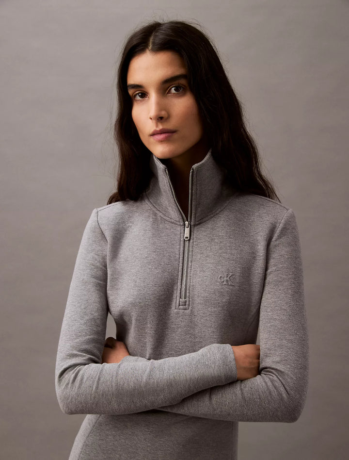 Calvin Klein Scuba Zip Collar Mini Dress