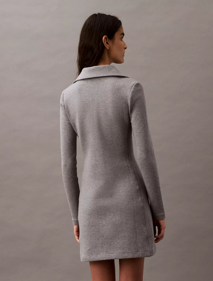 Calvin Klein Scuba Zip Collar Mini Dress