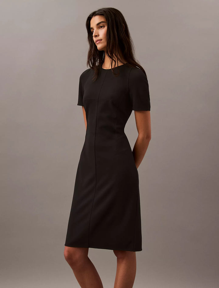 Calvin Klein Compact Stretch Crepe Shift Dress