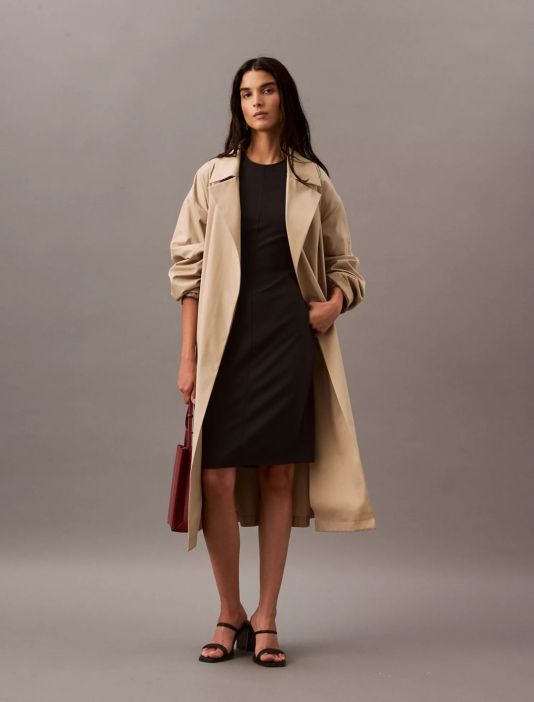 Calvin Klein Compact Stretch Crepe Shift Dress