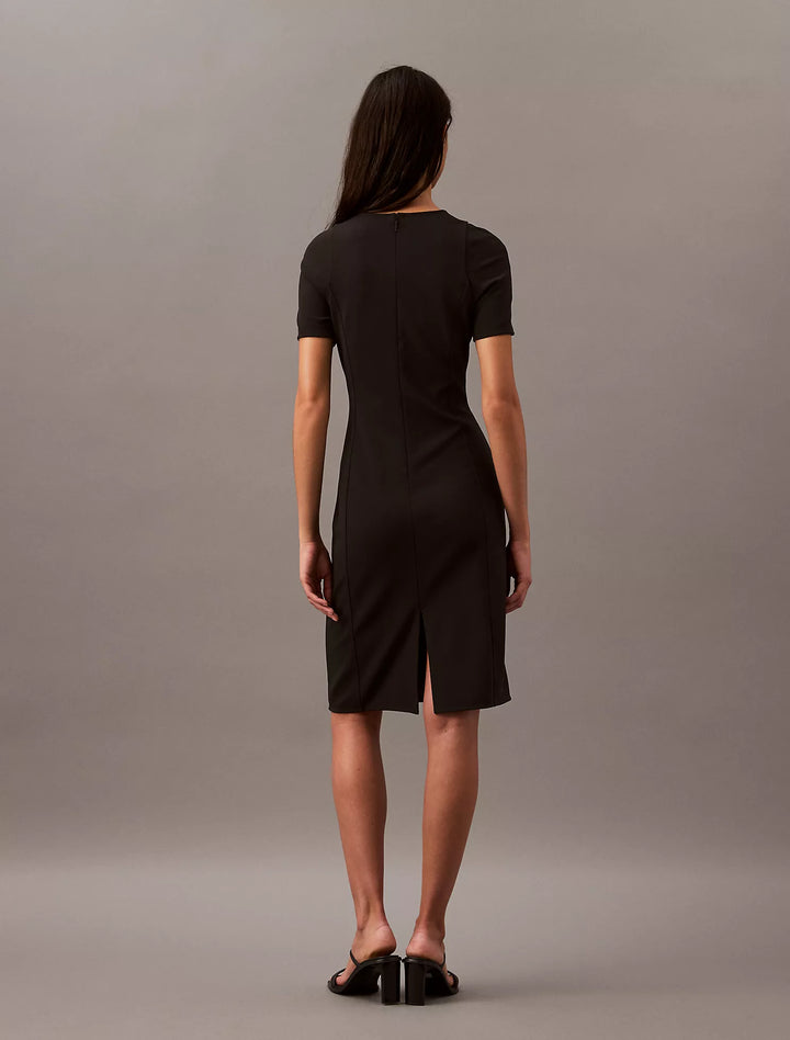 Calvin Klein Compact Stretch Crepe Shift Dress