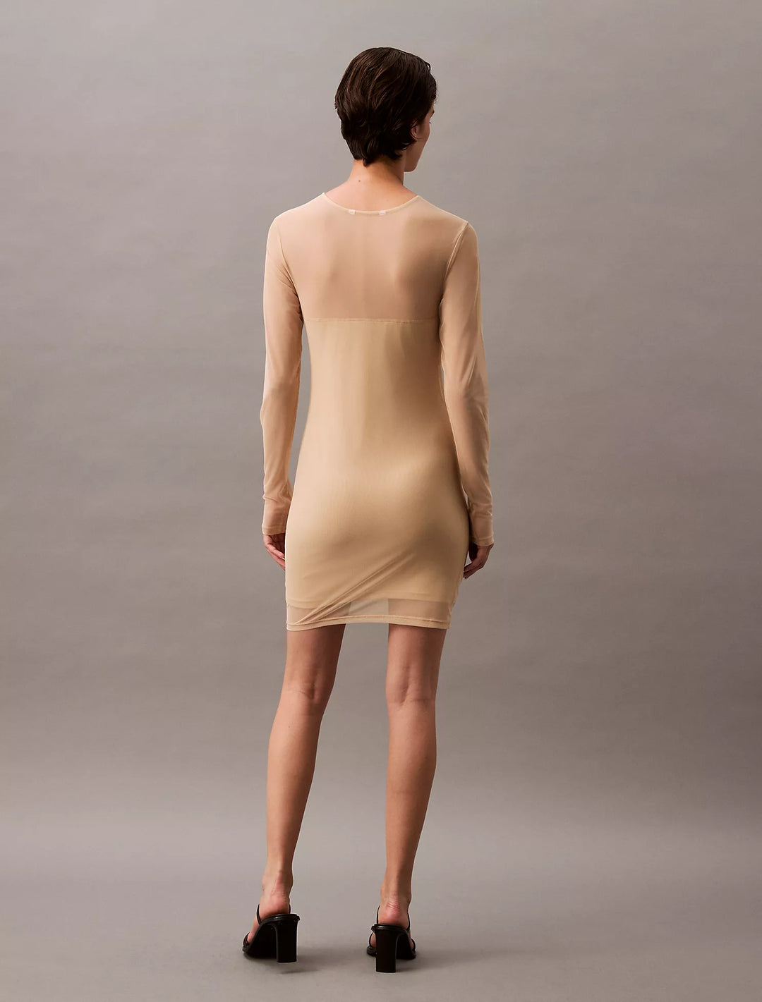 Calvin Klein Layered Mesh Mini Dress