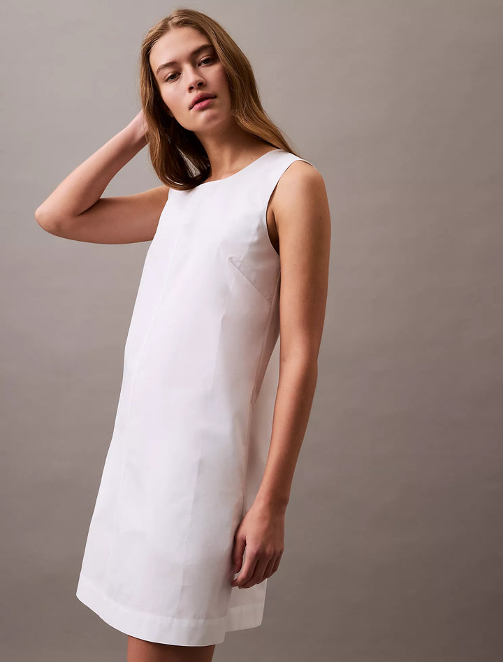 Calvin Klein Cotton Poplin Sleeveless Mini Dress