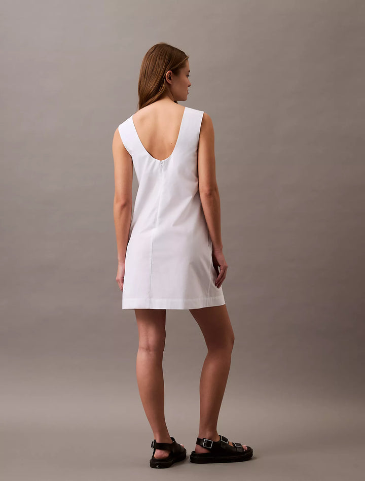 Calvin Klein Cotton Poplin Sleeveless Mini Dress