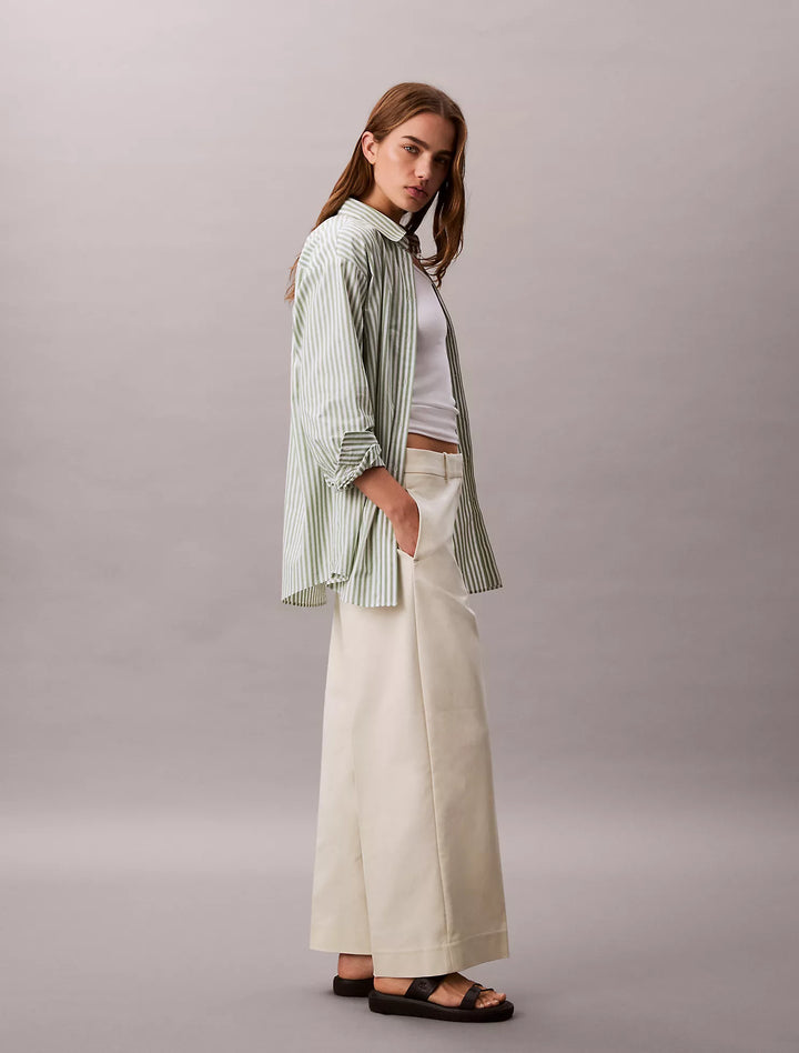 Calvin Klein Wide Leg Cropped Chino Pant