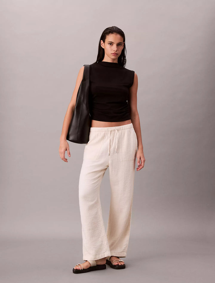 Calvin Klein Double Gauze Pull-On Pants