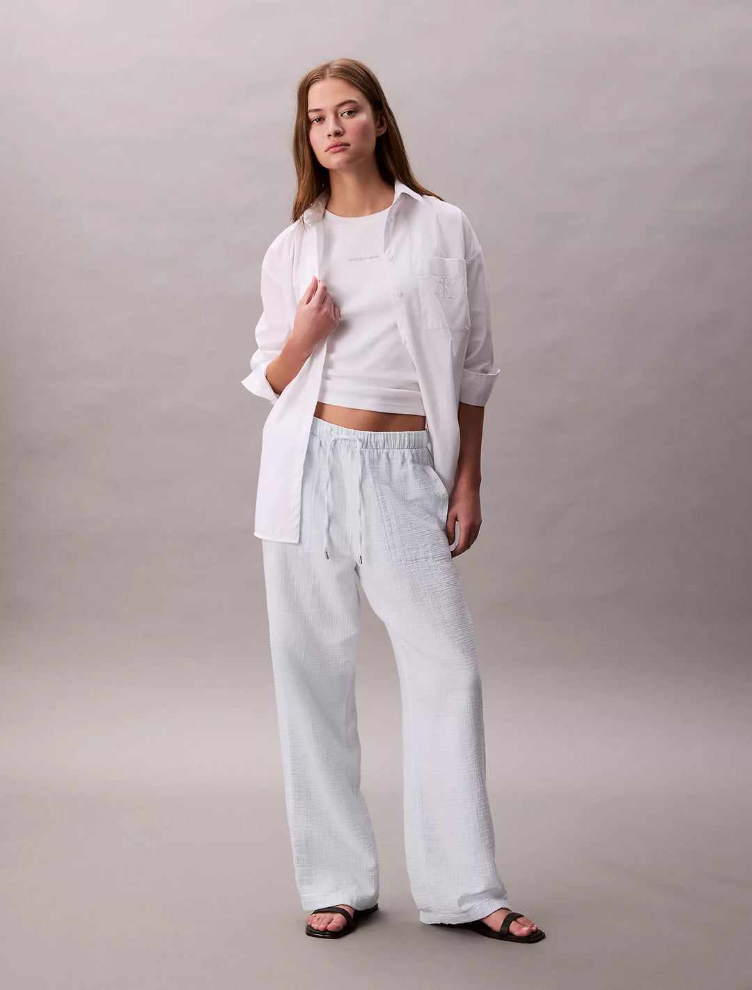 Calvin Klein Double Gauze Pull-On Pants