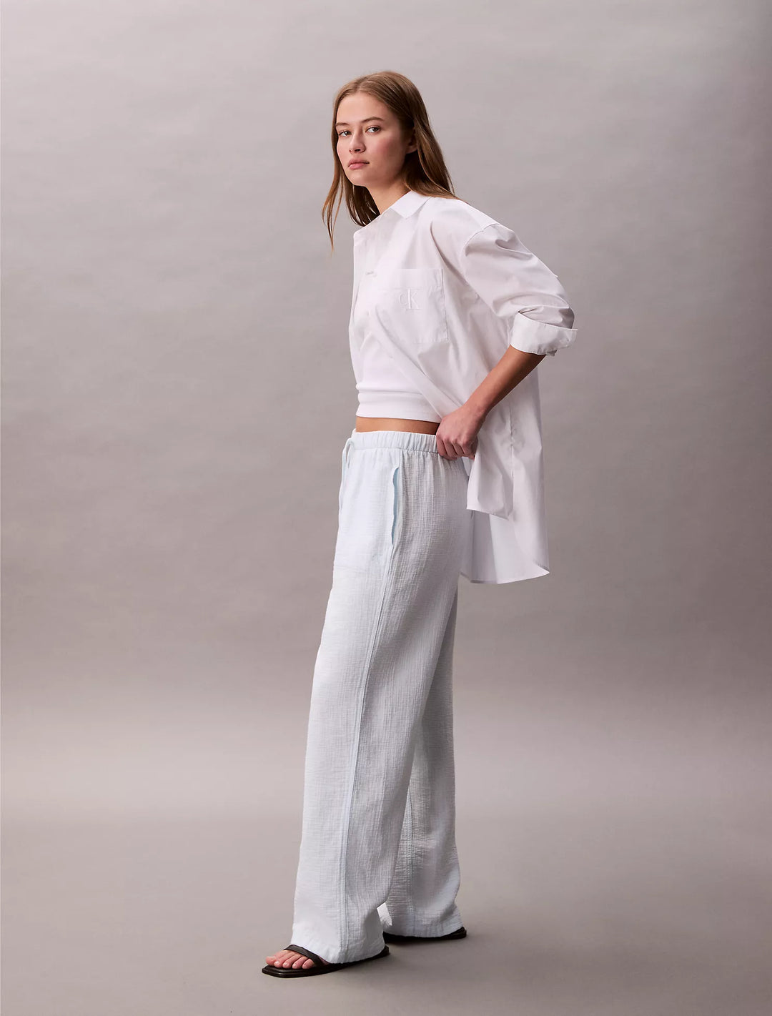 Calvin Klein Double Gauze Pull-On Pants