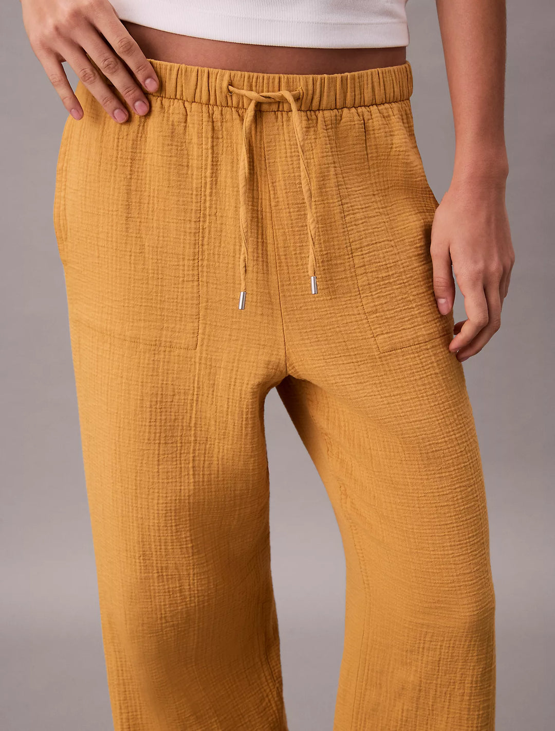 Calvin Klein Double Gauze Pull-On Pants