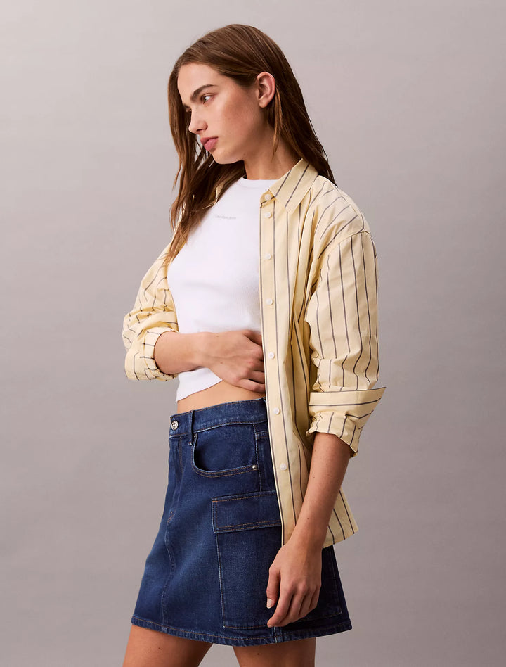 Calvin Klein Denim Cargo Mini Skirt