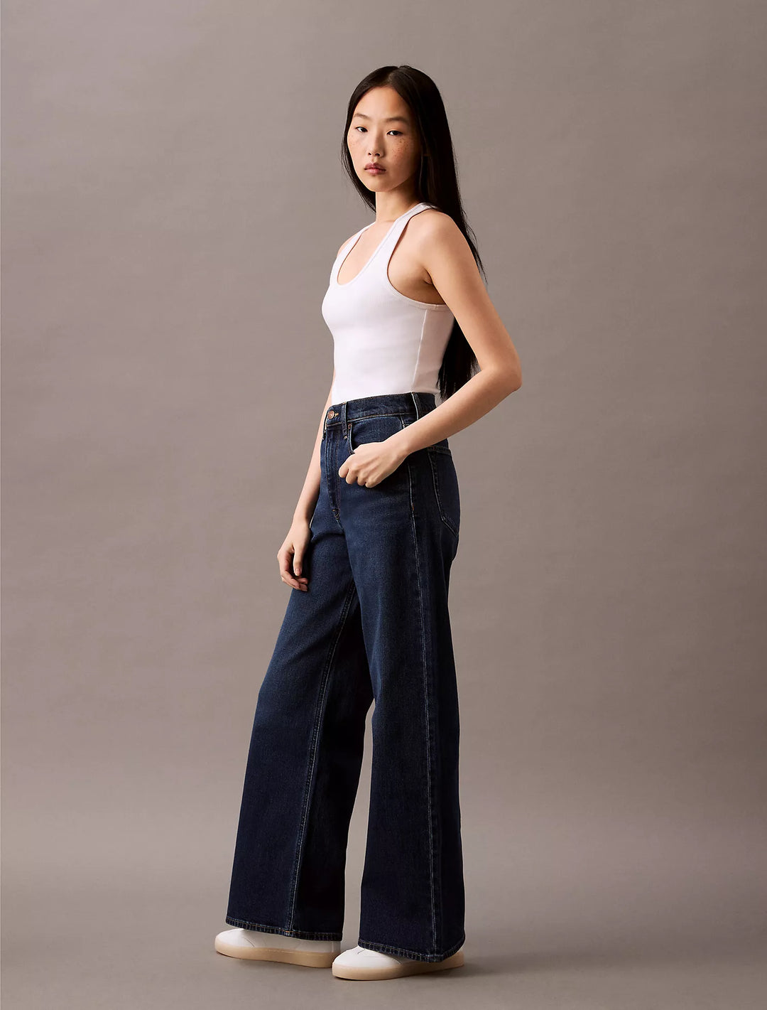 Calvin Klein Ultra High Rise Wide Leg Fit Jeans