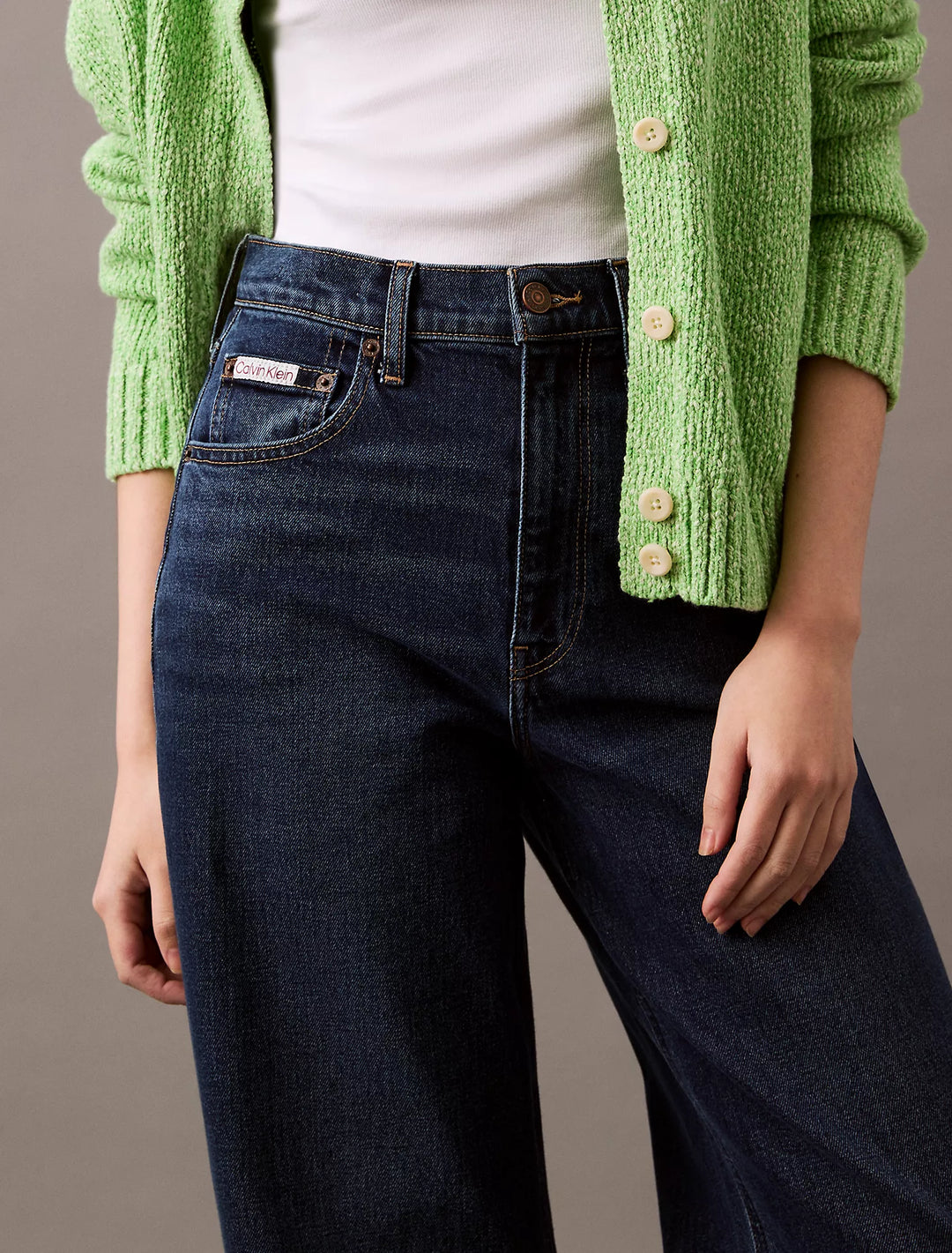 Calvin Klein Ultra High Rise Wide Leg Fit Jeans