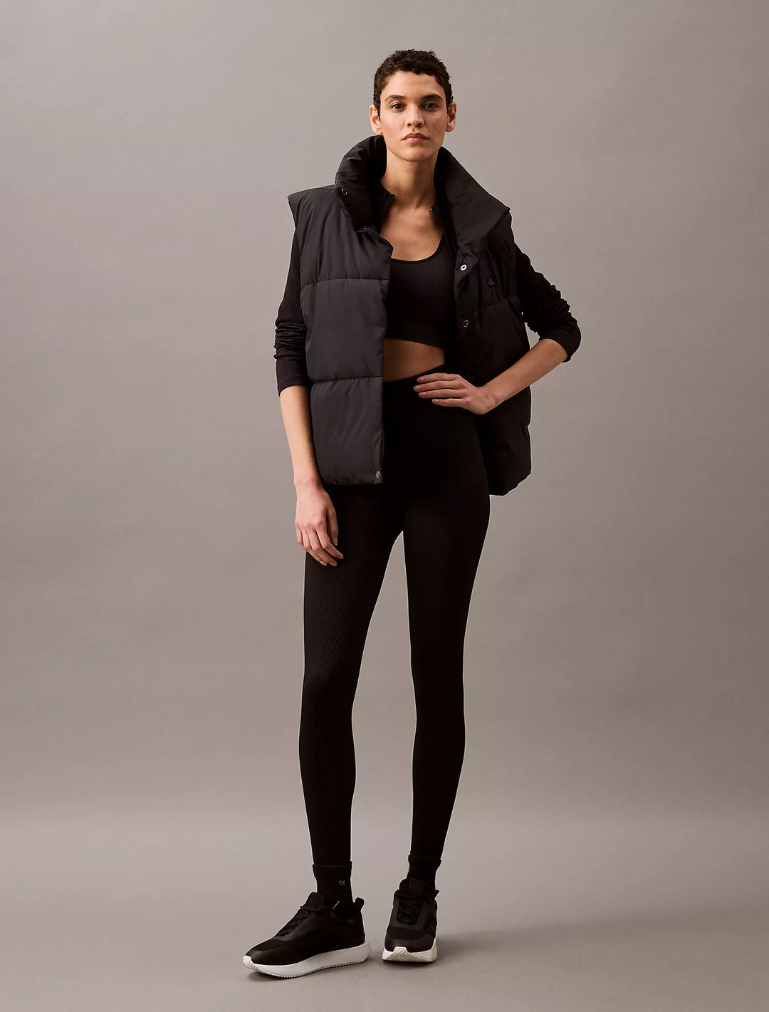 Calvin Klein Rib Sport Medium Impact Sports Bra