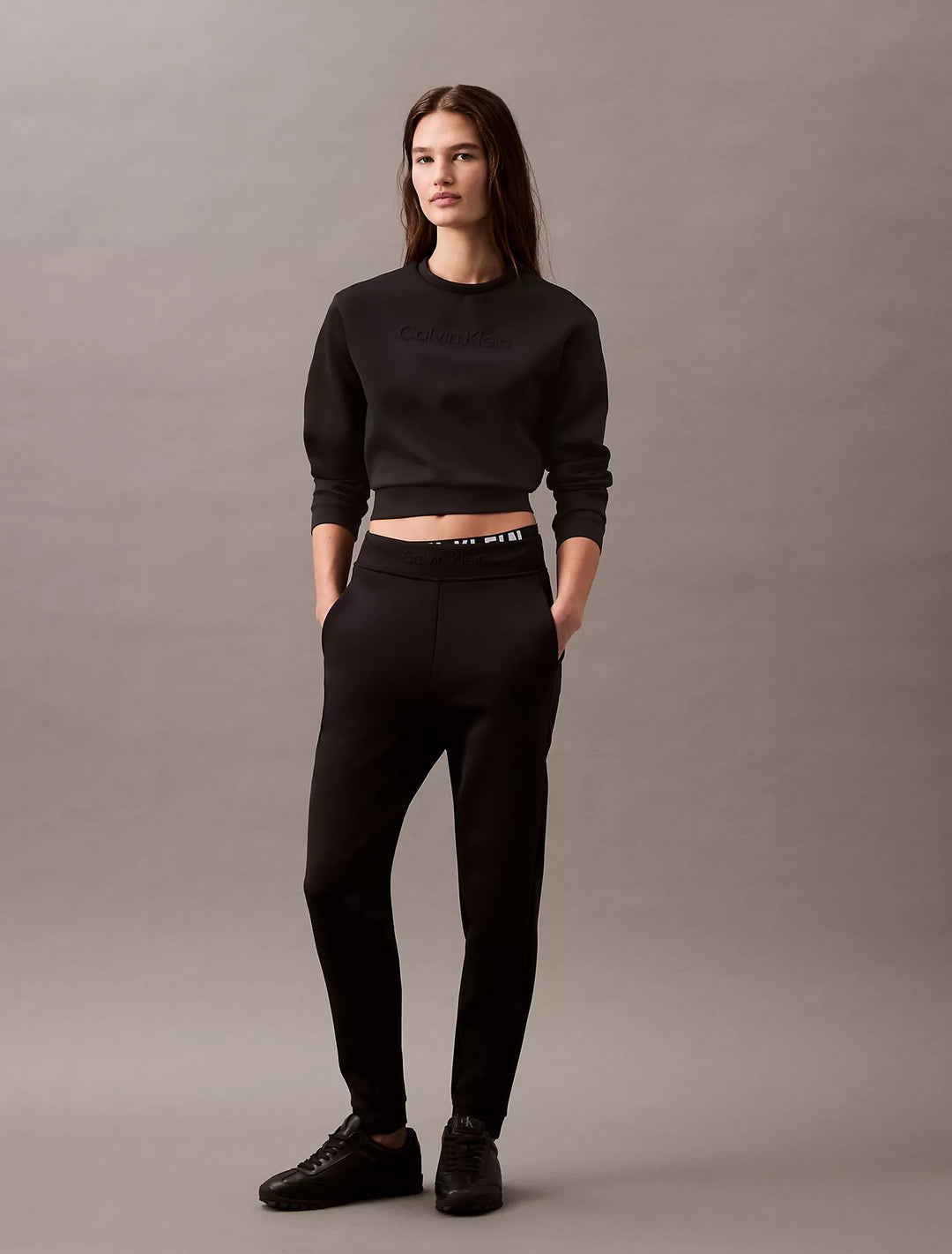 Calvin Klein Spacer Cropped Crewneck Sweatshirt